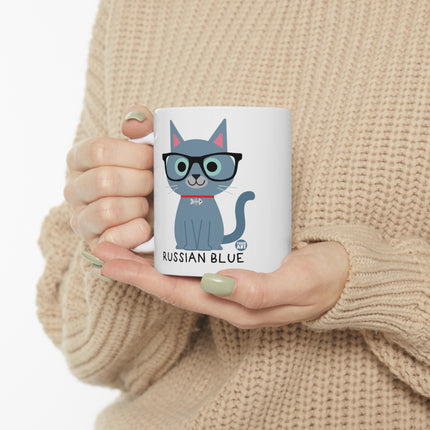 Bow Wow Meow Russian Blue Ceramic Mug