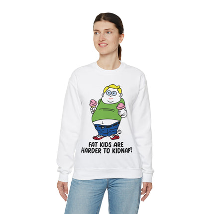 Fat Kids Are Harder to Kidnap Crewneck Sweatshirt