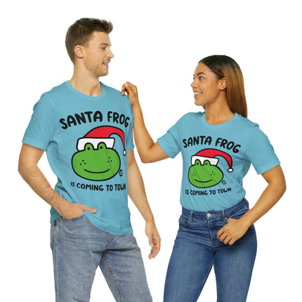 Santa Frog Christmas Unisex Tee