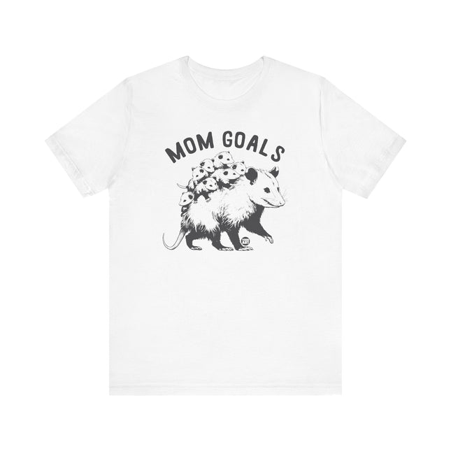 Cute "MOM GOALS" POSSUM Tee Shirt