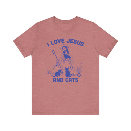 I Love Jesus and Cats Tee