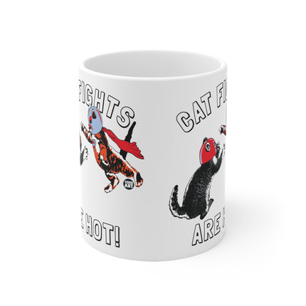 Cat Fights Hot Ceramic Mug