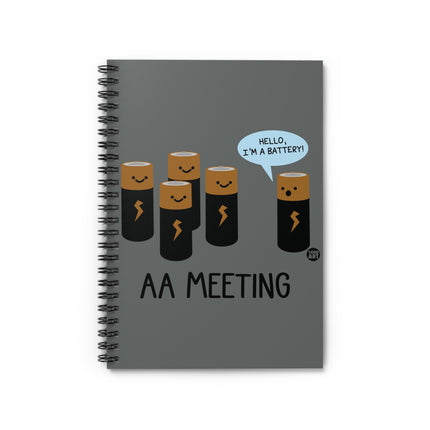 AA Meeting Battery Spiral Notebook - Ruled Line