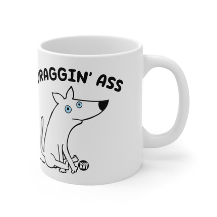 dragging ass dog Ceramic Mug