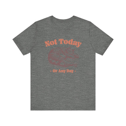 Funny "NOT TODAY OR ANY DAY" Cat Tee Shirt