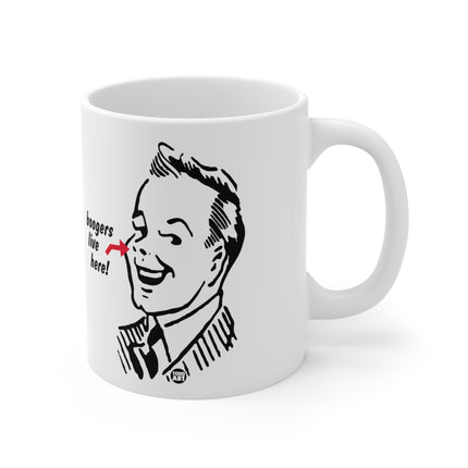 Boogers Live Here Ceramic Mug