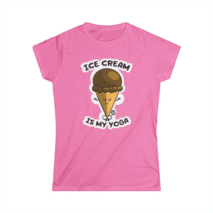 Ice Cream Is My Yoga Womens Softstyle Tee