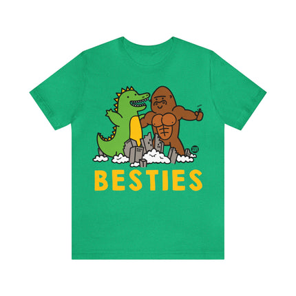 Besties Godzilla and King Kong Unisex Tee