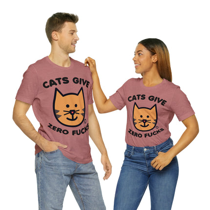 Cats Give Zero Fucks Unisex Tee