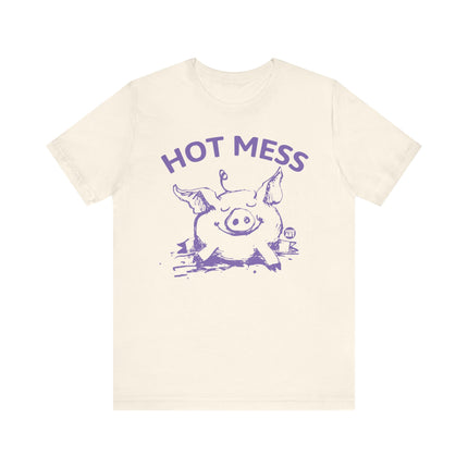 Hot Mess Pig Tee, Cute Pig Hot Mess Tshirt