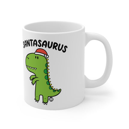 Santasaurus Dinosaur  Christmas Ceramic Mug