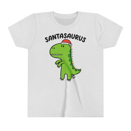 Santasaurus Dinosaur Kids Short Sleeve Tee