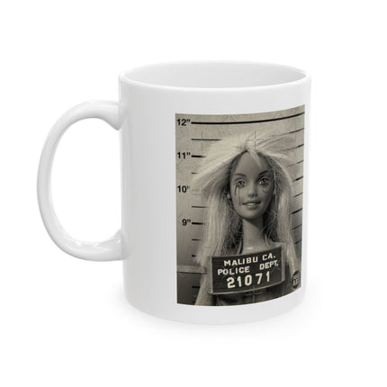 Barbie Mugshot Ceramic Mug