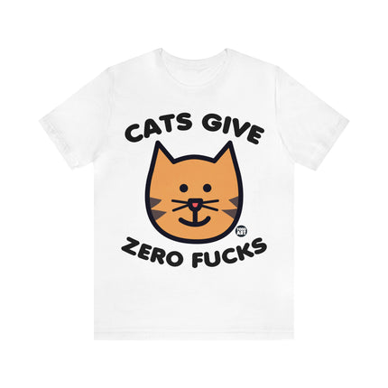 Cats Give Zero Fucks Unisex Tee