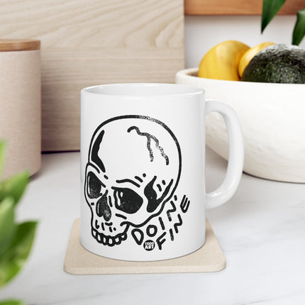 Doin Fine Skull Ceramic Coffee Mug