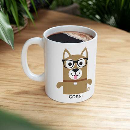 Bow Wow Meow Corgi Ceramic Mug