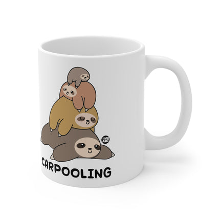 carpooling Sloth Ceramic Mug