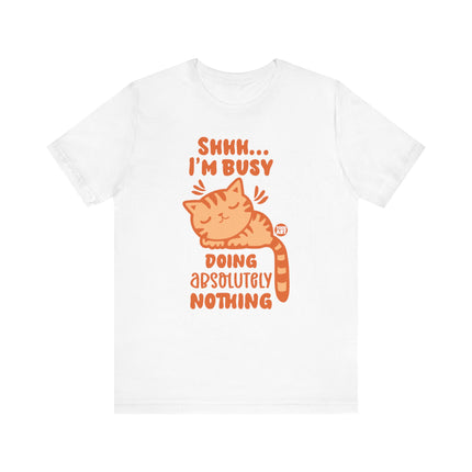 Busy Doing Nothing Tee, Funny Cat Tshirt