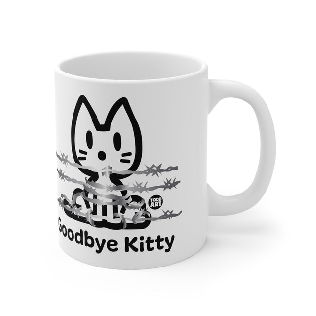 Goodbye Kitty Barbed Wire Ceramic Mug