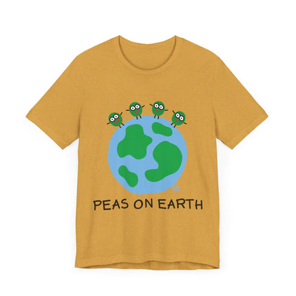 Cute "PEAS ON EARTH" Tee Shirt