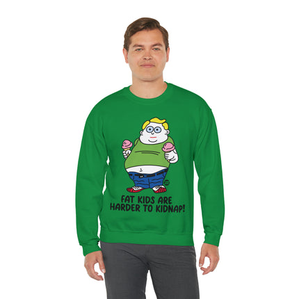 Fat Kids Are Harder to Kidnap Crewneck Sweatshirt