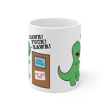 Dino Wash Hands Ceramic Mug