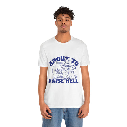 About To Raise Hell Cowboy Cat Graphic Tee