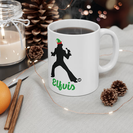 Elvis Elfvis Christmas Ceramic Mug