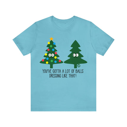 Whole Lotta Balls Christmas Tree Unisex Tee