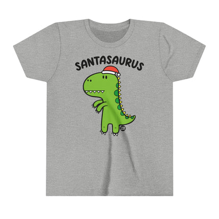 Santasaurus Dinosaur Kids Short Sleeve Tee