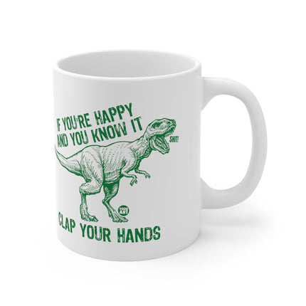 Clap Hands T Rex Ceramic Mug