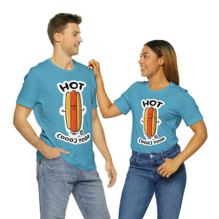 Hot Dog Yoga Unisex Short Sleeve Tee