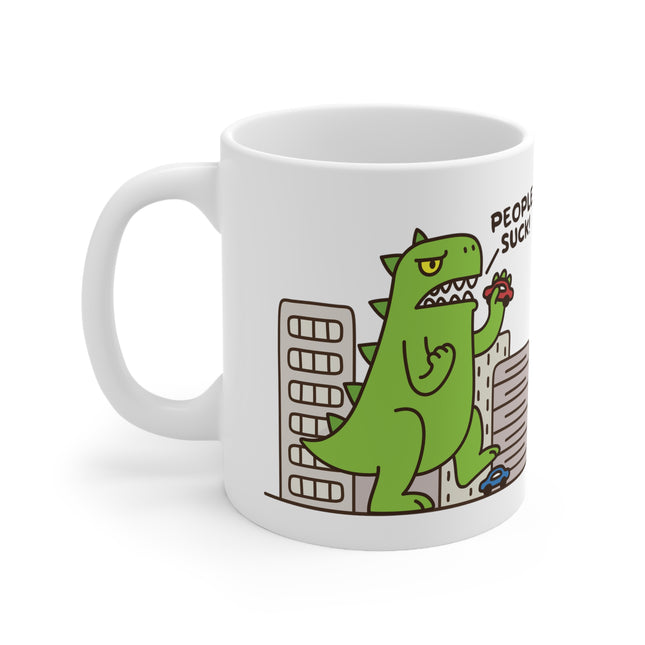 People Suck Godzilla Ceramic Mug