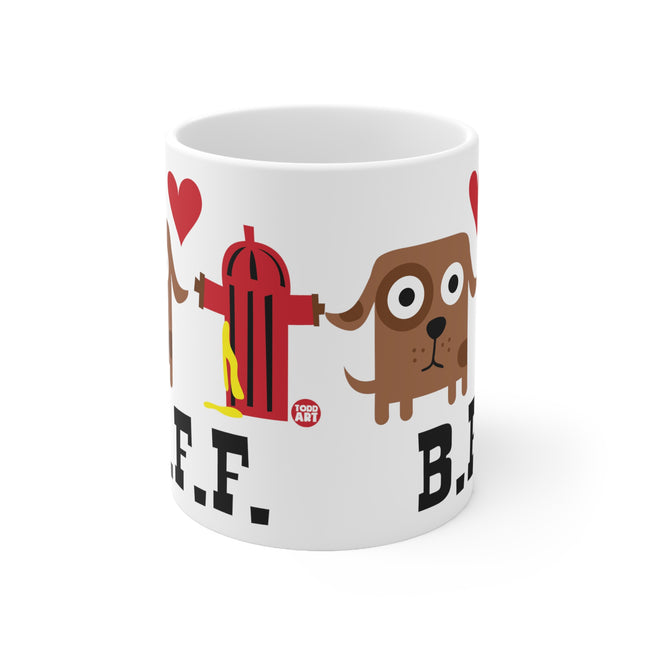 BFF Dog Fire Hydrant Ceramic Mug