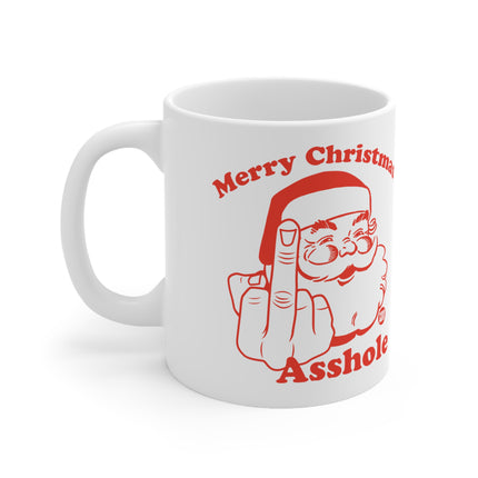 Merry Christmas Asshole Santa Ceramic Mug