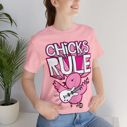 Chicks Rule Guitar Unisex Tee