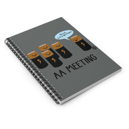 AA Meeting Battery Spiral Notebook - Ruled Line