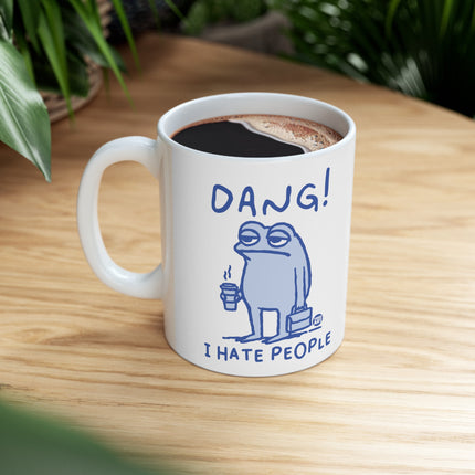 Dang I Hate People Frog Ceramic Coffee Mug