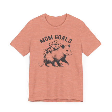 Cute "MOM GOALS" POSSUM Tee Shirt