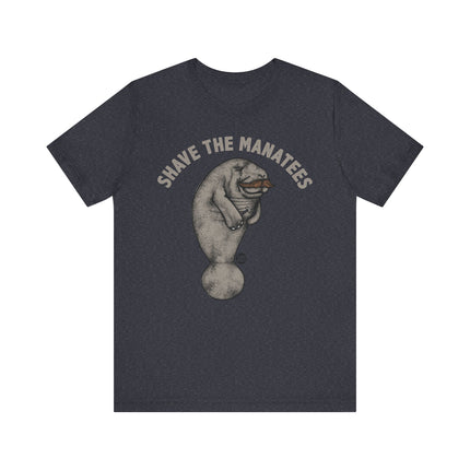 Funny "SHAVE THE MANATEES" Tee Shirt