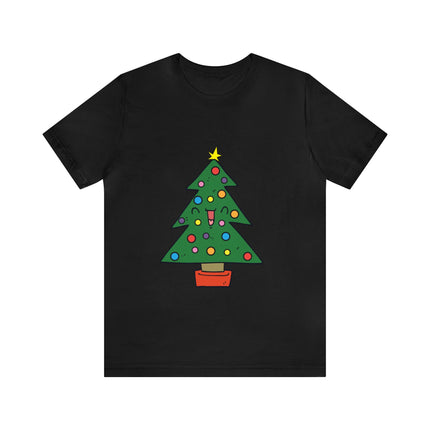 Deck The Halls With My Balls Christmas Tree Unisex Tee