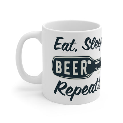 Eat Sleep Beer Ceramic Mug