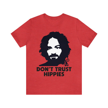 Don't Trust Hippies Charles Manson Unisex Short Sleeve Tee