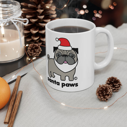 Santa Paws Pug Christmas Ceramic Mug