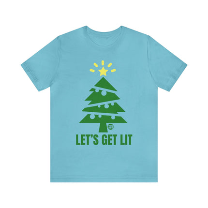 Let's Get Lit Xmas Tree Unisex Tee