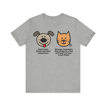 Dog vs Cat Tee, Funny Dog Lover Tshirt