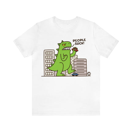 People Suck Godzilla Unisex Short Sleeve Tee