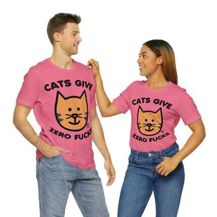 Cats Give Zero Fucks Unisex Tee