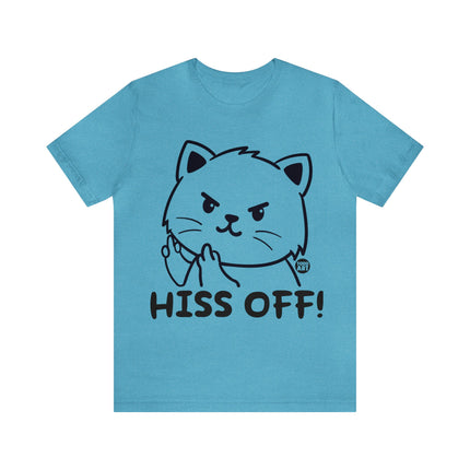 Hiss Off Cat Unisex Short Sleeve Tee