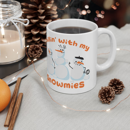 Chillin With My Snowmies Christmas Ceramic Mug